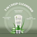 Lotus Herbals, WhiteGlow 3 In 1 Deep Cleansing Skin Brightening Facial Foam, 100g
