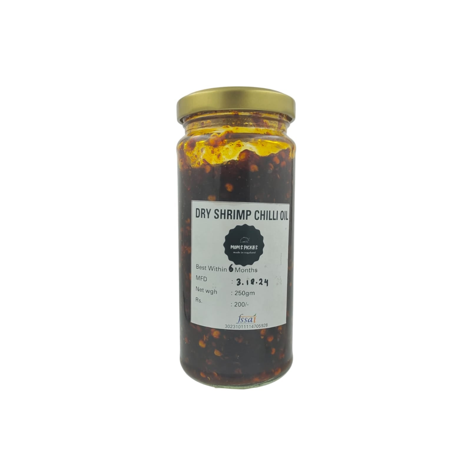 Moms Pickle, Dry Shrimp Chilli Oil, 250gm