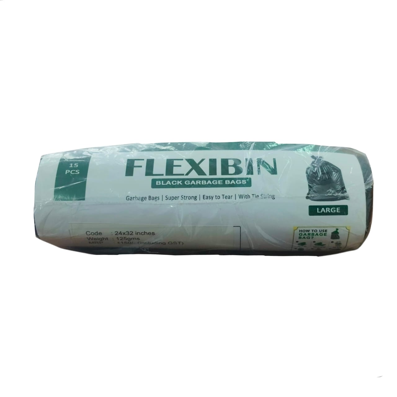 Flexibin, Garbage Bags, Large, 15pcs