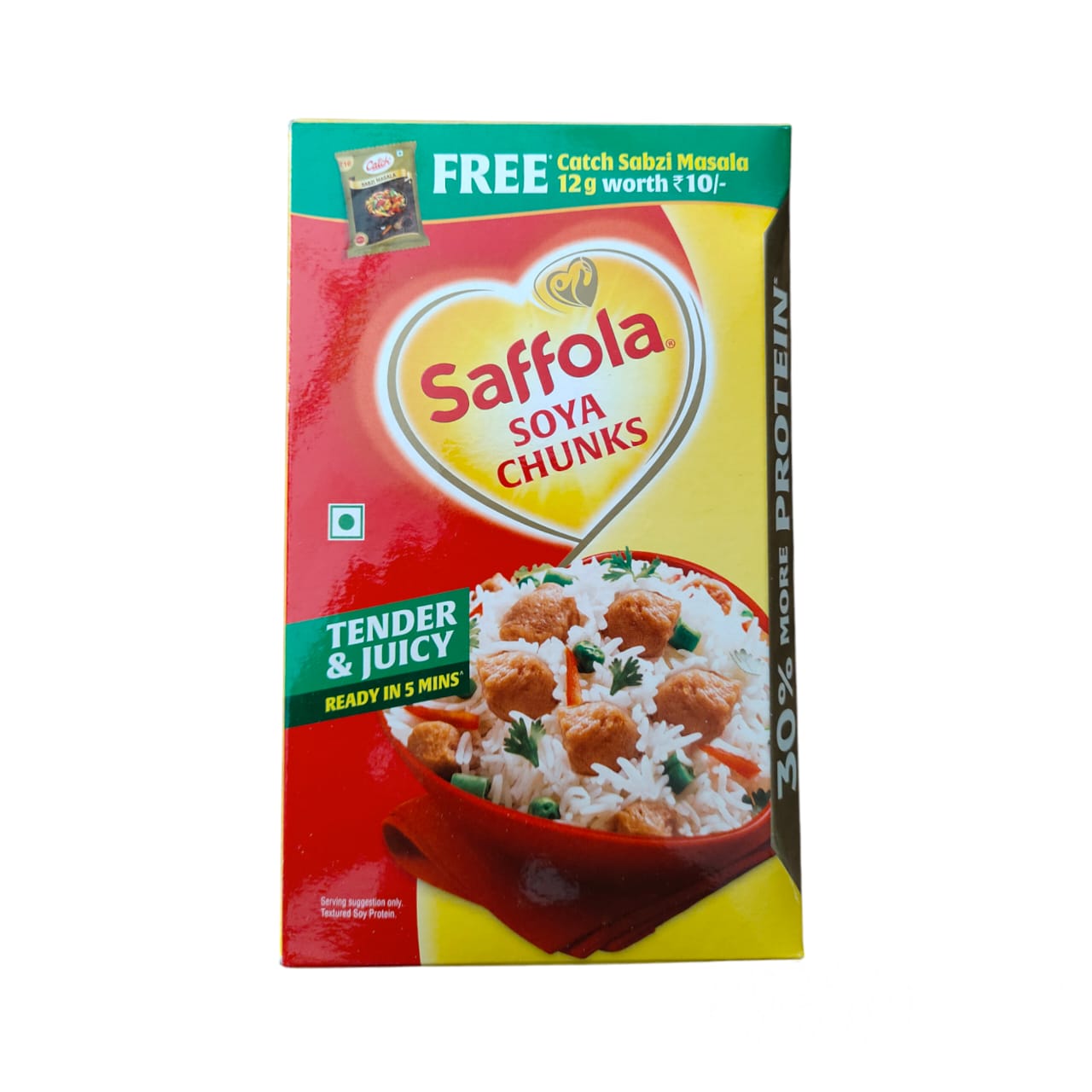 Saffola Soya Chunks, Tender & Juicy, 30% Protein, 200kg