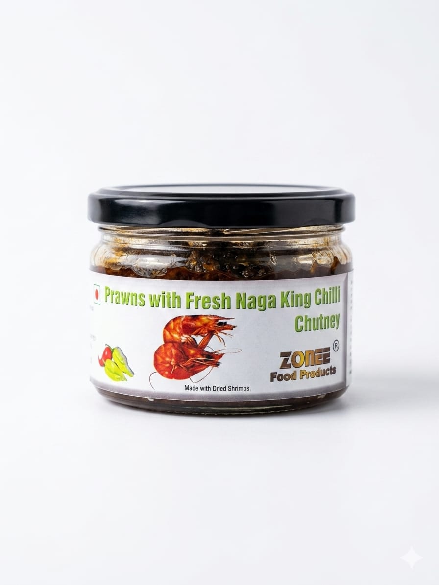 Zonee Prawns with Fresh Naga King Chilli, 100g