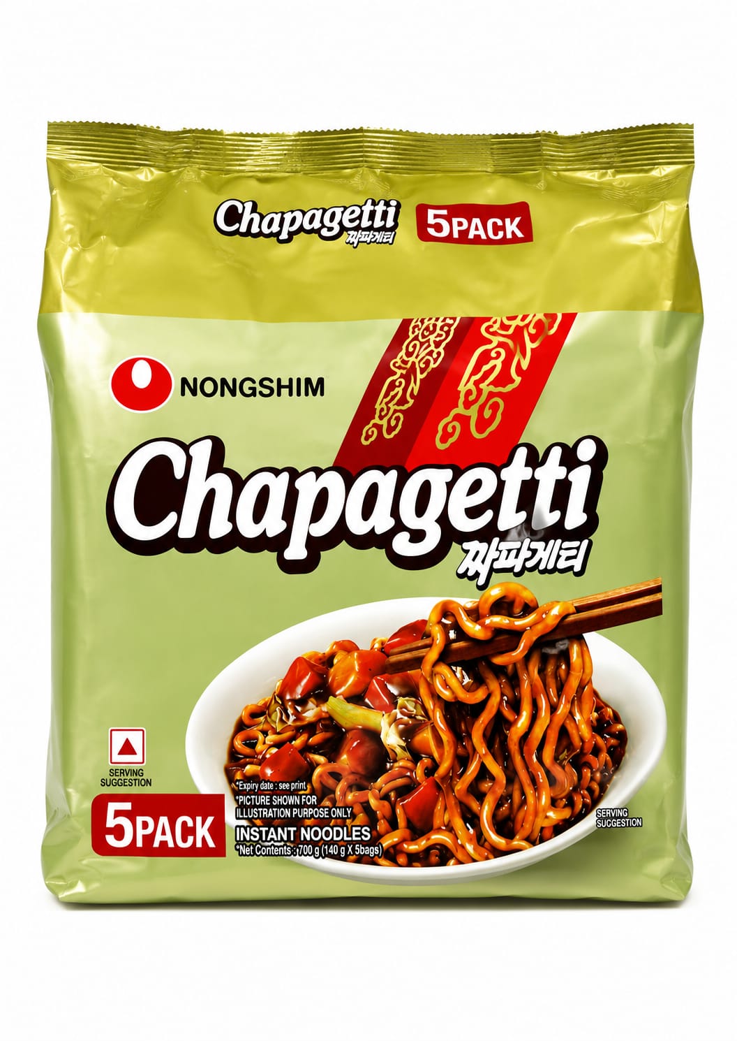 Nongshim Chapageti Instant Noodles, 5 Pack