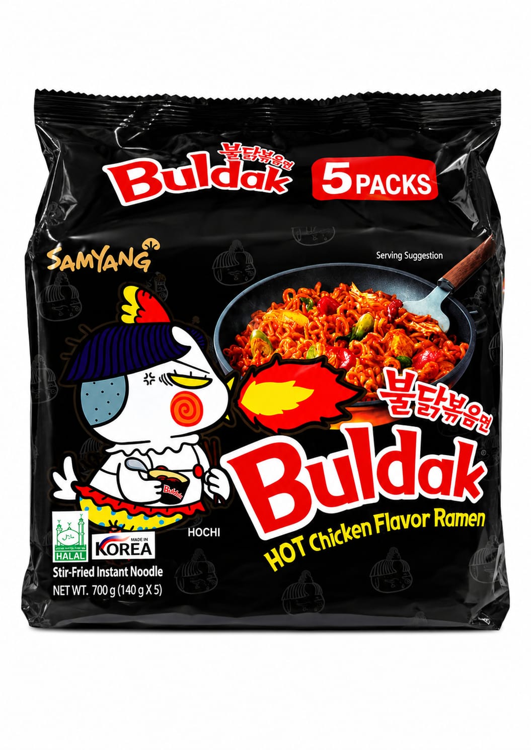 Samyang Buldak Hot Chicken Flavor Ramen, 5 Pack