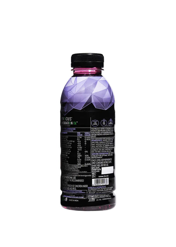 Hydration I.V. Electrolytes Drink - Blueberry (500ml)