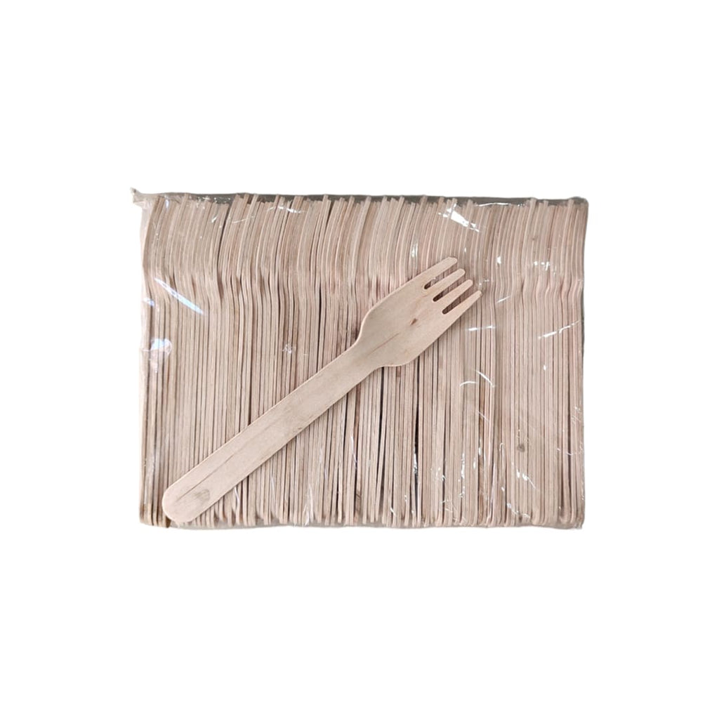 Wooden Disposable forks, Pack of 100 (Big size)