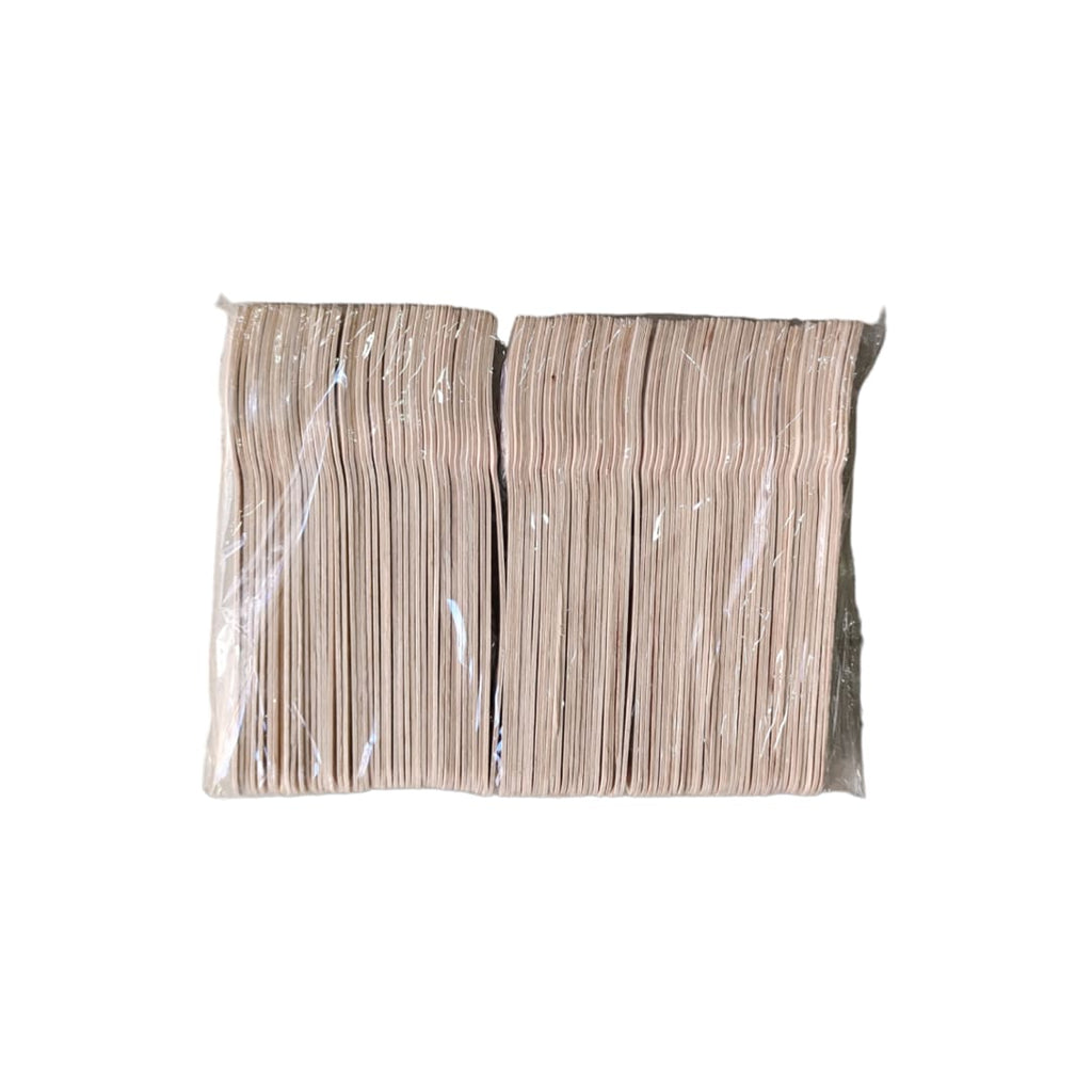 Wooden Disposable forks, Pack of 100 (Big size)