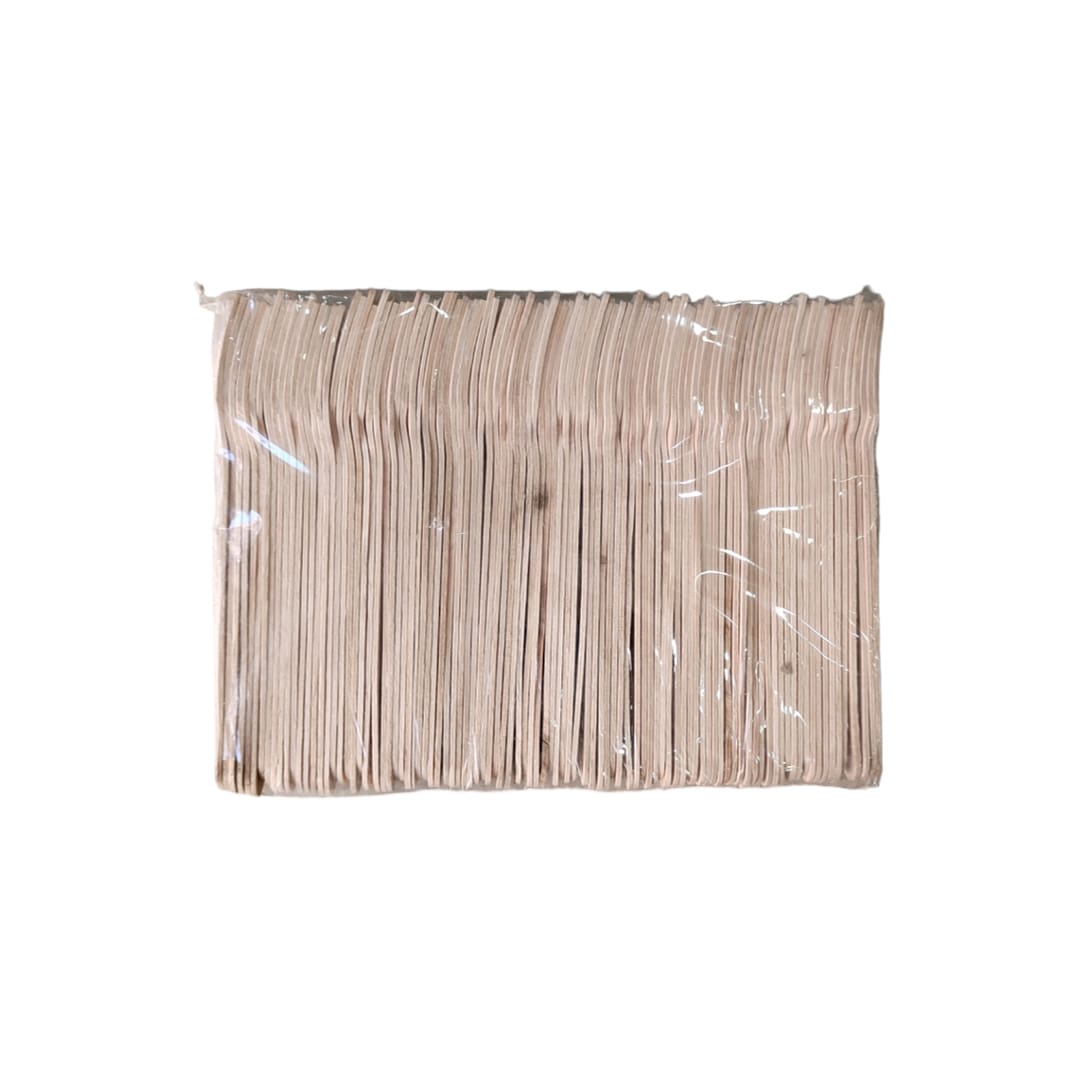 Wooden Disposable forks, Pack of 100 (Small size)