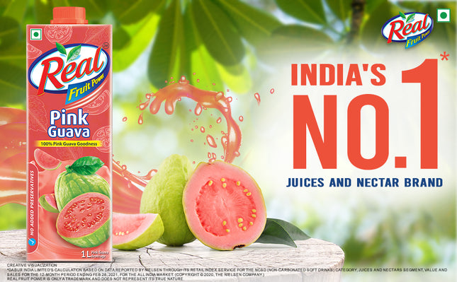 Real Pink Guava Juice, 1 L