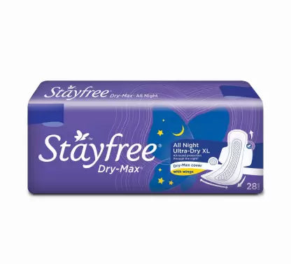 Stayfree Dry Max All Night Ultra-Dry XL, 28 Units