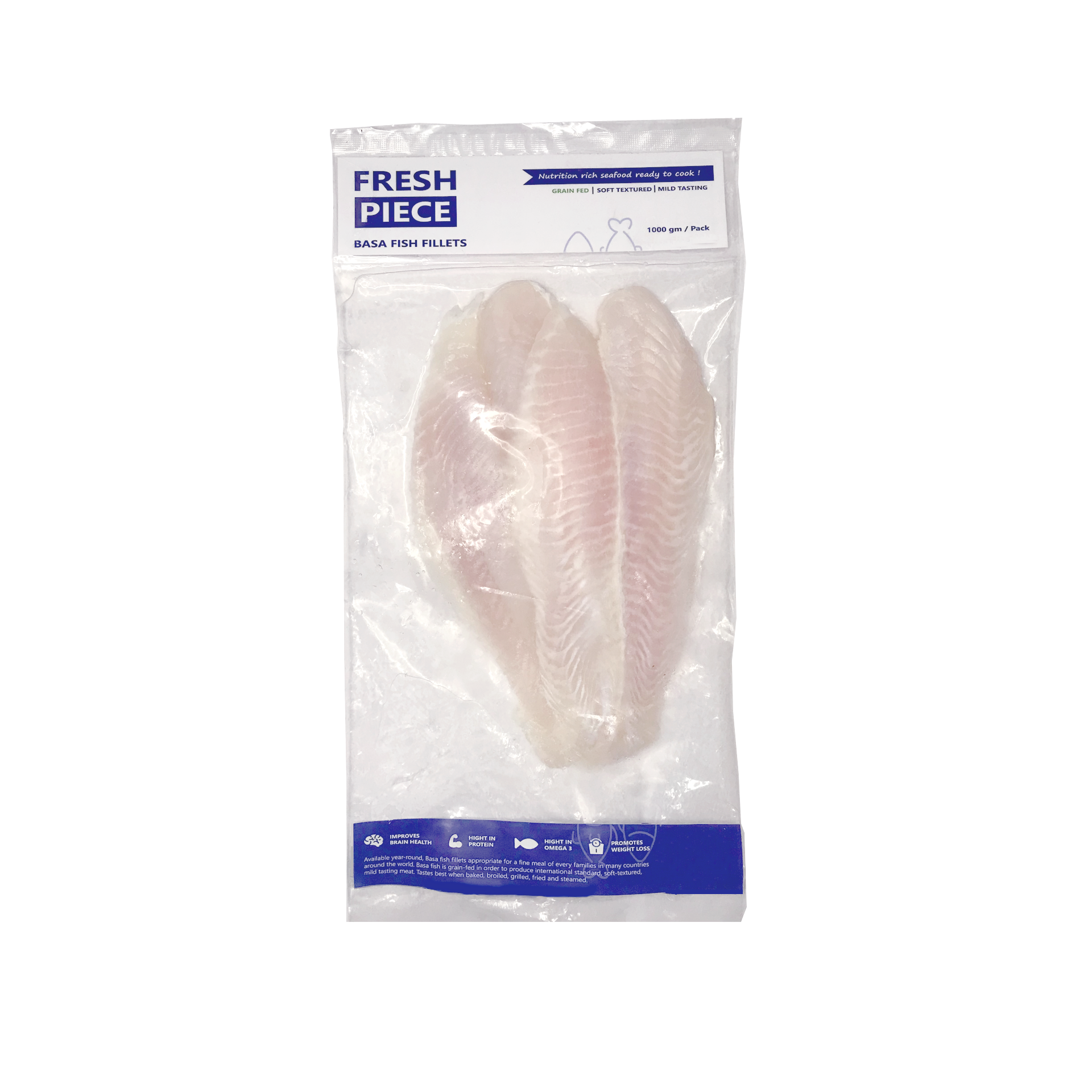 Premium Quality Frozen Basa Fish Fillet , 1kg