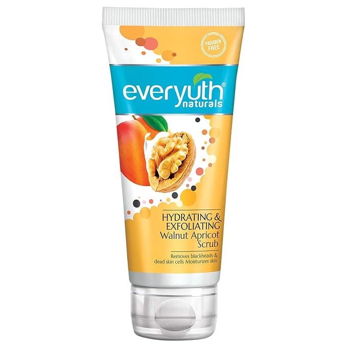 Everyuth Naturals Hydrating & Exfoliating Walnut Apricot Scrub, 100gm, Tube