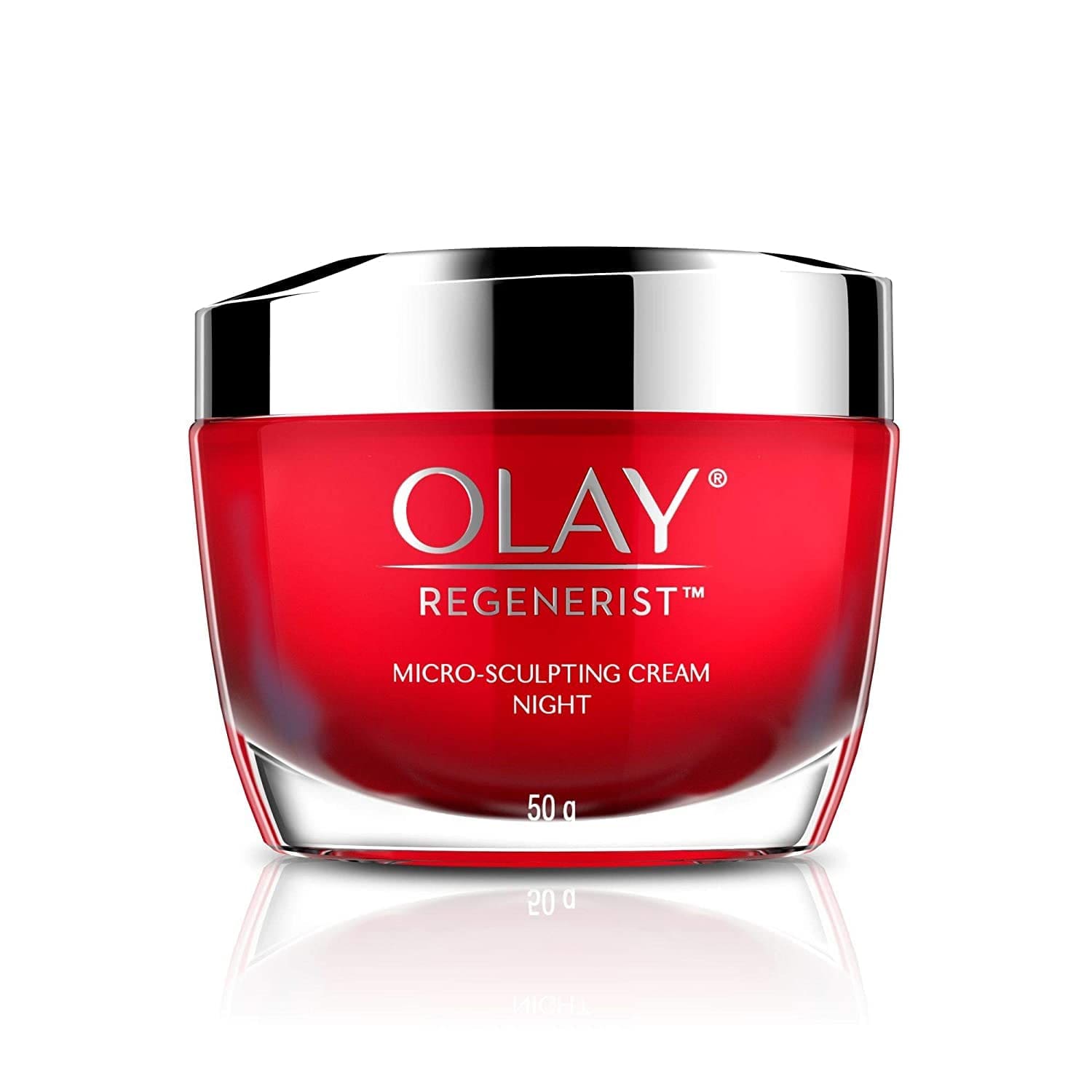 Olay Regenerist Micosculpting Night Cream | Hydrated, Plump, Bouncy Skin | With Hyaluronic Acid, Niacinamide and Peptides | Normal, Oily, Dry, Combination Skin | 50g