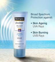 Neutrogena Ultra sheer Sunscreen, SPF 50+, Ultra light, for oily and dry skin, 30ml