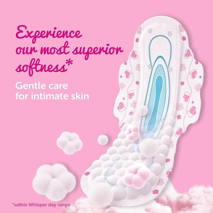 Whisper Ultra Skinlove Soft Sanitary Pads - 30 Pieces (XL)