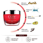 Olay Regenerist Micosculpting Night Cream | Hydrated, Plump, Bouncy Skin | With Hyaluronic Acid, Niacinamide and Peptides | Normal, Oily, Dry, Combination Skin | 50g