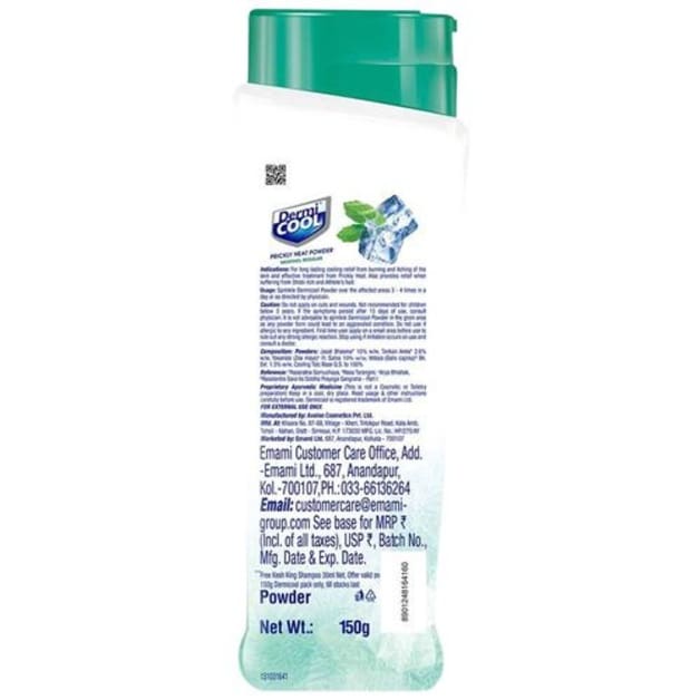 Dermi Cool Prickly Heat Powder Menthol Regular, 150gm