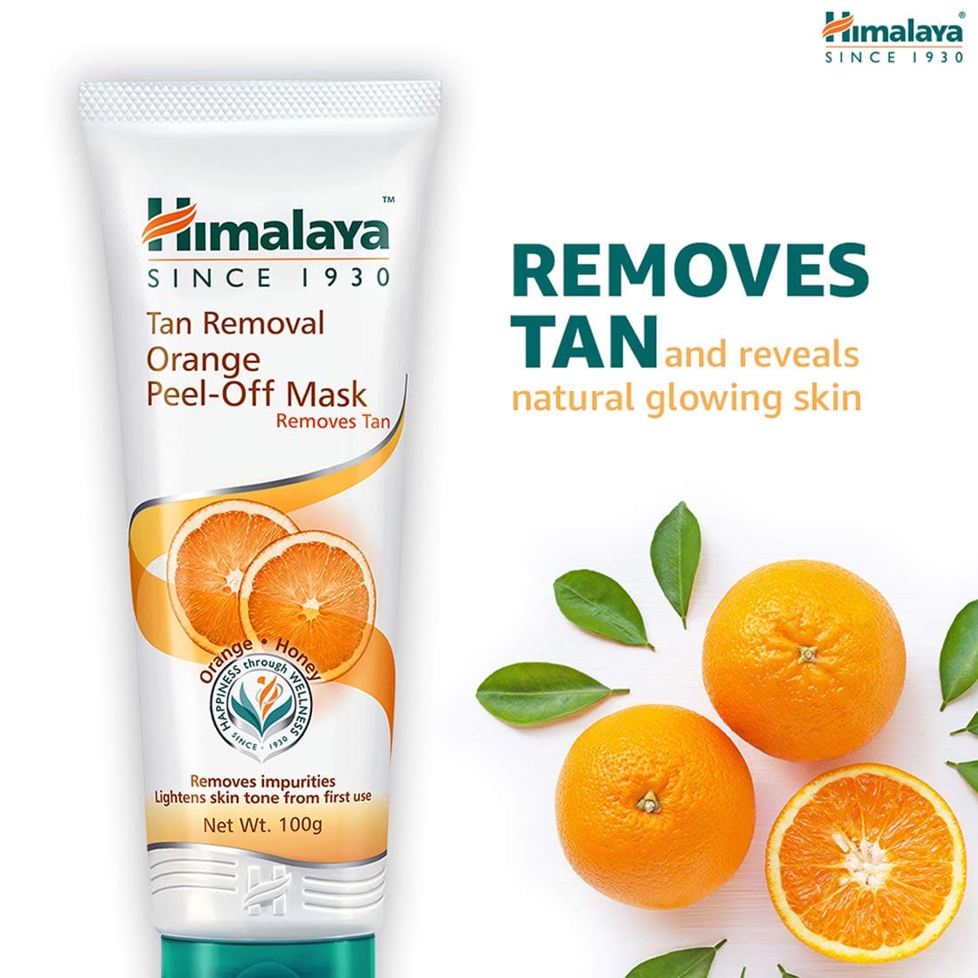 Himalaya Tan Removal Orange Peel-Off Mask, 100G