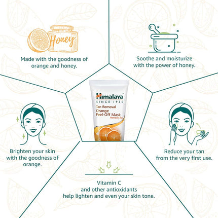 Himalaya Tan Removal Orange Peel-Off Mask, 50G