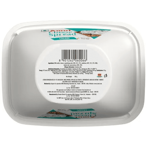 Amul Processed Cheese Spread - Creami, 180 g