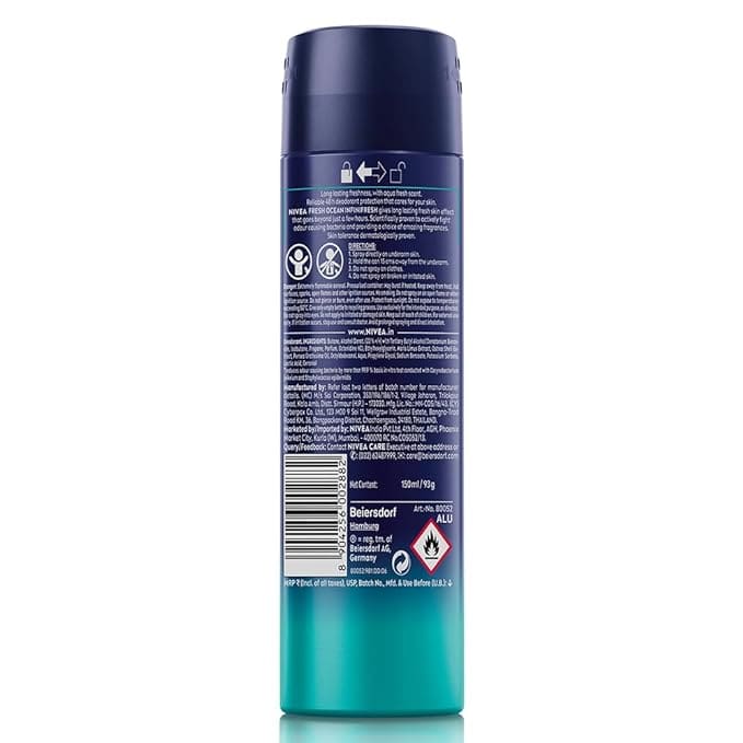 NIVEA MEN Fresh Ocean Deodorant, 150ml