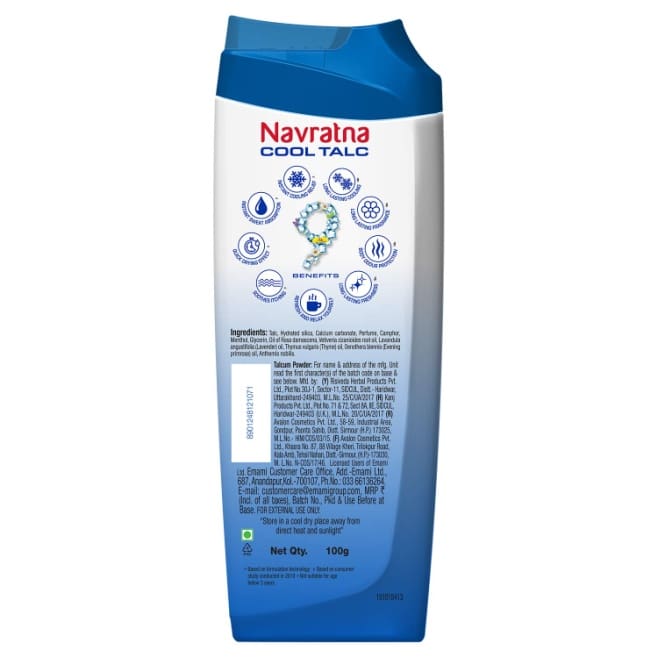 Navaratna Mint Fresh Talc, 100gm