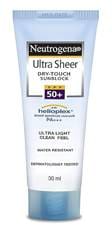 Neutrogena Ultra sheer Sunscreen, SPF 50+, Ultra light, for oily and dry skin, 30ml