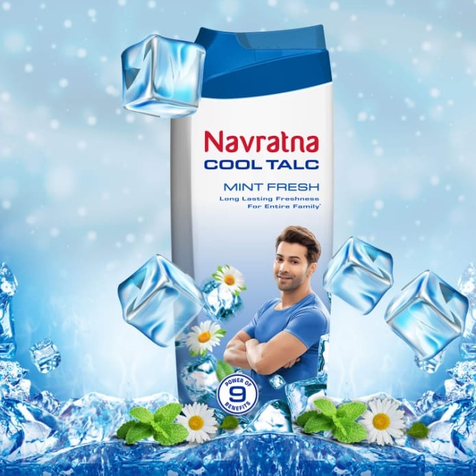 Navaratna Mint Fresh Talc, 100gm