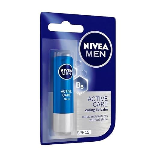 NIVEA Men Lip Care, Active Care Lip Balm, SPF 15, 4.8g
