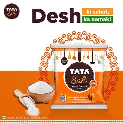 Tata Salt Vacuum Evaporated Iodised Salt -1kg