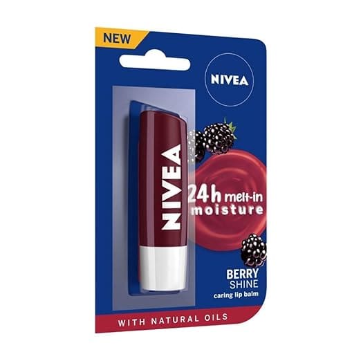NIVEA Lip Balm, Fruity Blackberry Shine, 4.8g