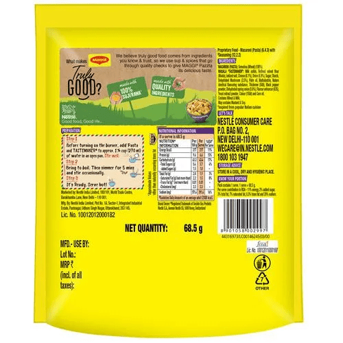 Maggi Pazzta Mushroom Penne, 68.5gm