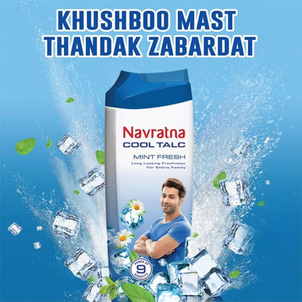 Navaratna Mint Fresh Talc, 400gm