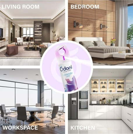 Odonil Room Air Freshener Spray, Lavender Mist - 220 ml | Nature Inspired Fragrance for Home & Office | Long Lasting Fragrance