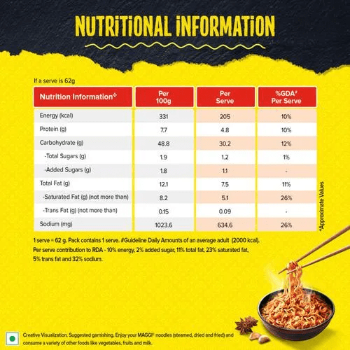 Maggi 2-Minute Spicy Garlic Noodles, 62 gm