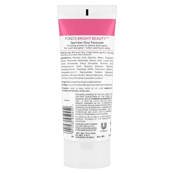 Ponds Bright Beauty Spotless Glow Facewash with Vitamin B3 200g