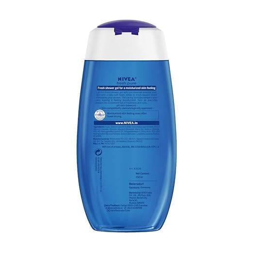 NIVEA Shower Gel, Fresh Pure, 125ml