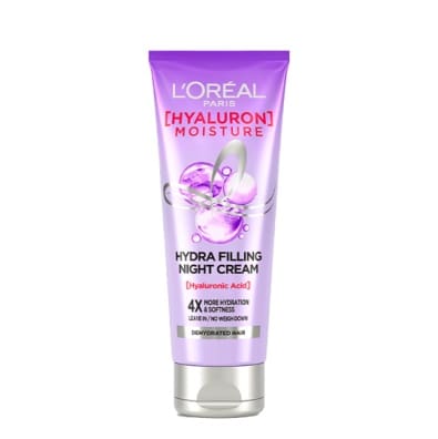 L'Oreal Paris Filling Night Cream, Hyaluron Moisture 72H Hydra, 180ml
