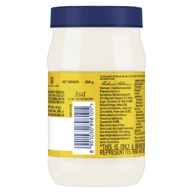 Hellmann's Real Mayonnaise, 250/275 g (Weight may vary)