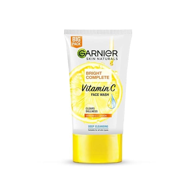 Garnier Skin Naturals Bright Complete Vitamin C Face Wash - Vitamin C Face Wash For Brighter and Glowing Skin - Suitable For all Skin Types, 150g