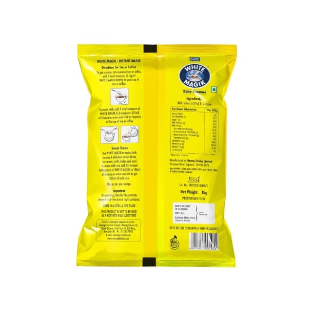 JK Dairy White Magik Dairy Creamer Pouch, 1 kg