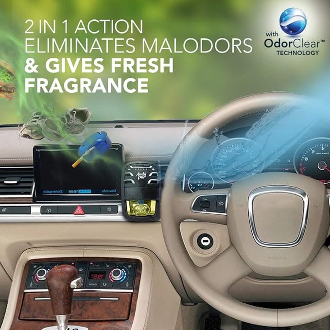 Ambi Pur Car Air Freshener, Starter Kit, Aqua, 7.5 ml