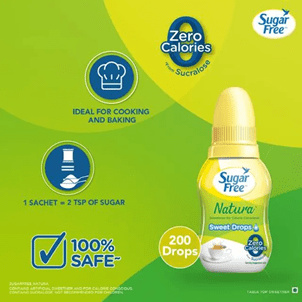 Sugar Free Natura Sweet Drops - Zero Calories, 10 ml (200 Drops)