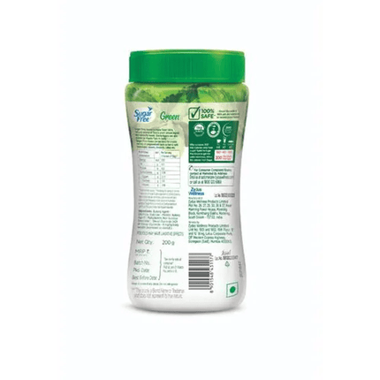 Sugar Free Green Sweetener - With Natural Stevia, Zero Calories, 200 g Jar
