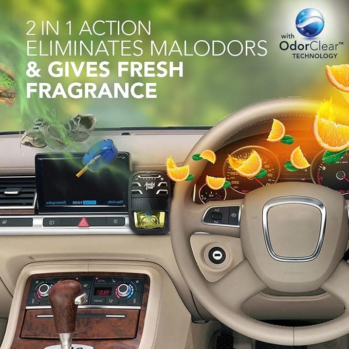 Ambi Pur Car Air Freshener, Starter Kit, Sweet Citrus & Zest, 7.5 ml