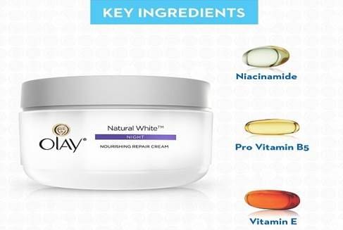 Olay Natural White 7 in One, Night Nourishing Repair Cream, 50G