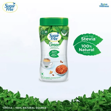 Sugar Free Green Sweetener - With Natural Stevia, Zero Calories, 200 g Jar