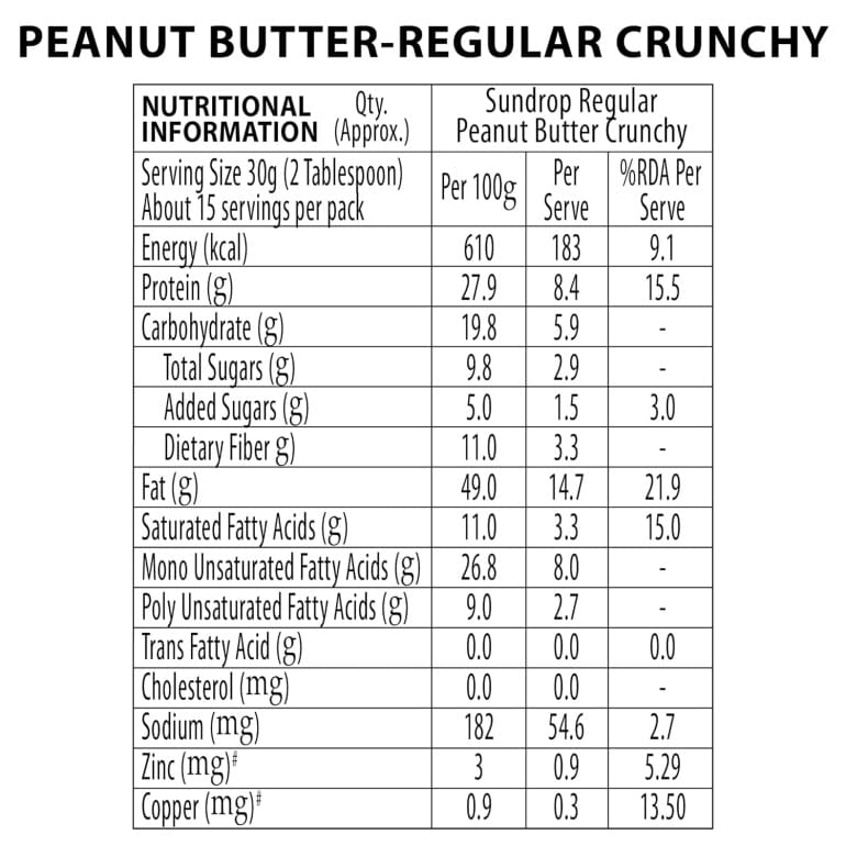Sundrop Peanut Butter Crunchy, 426gm