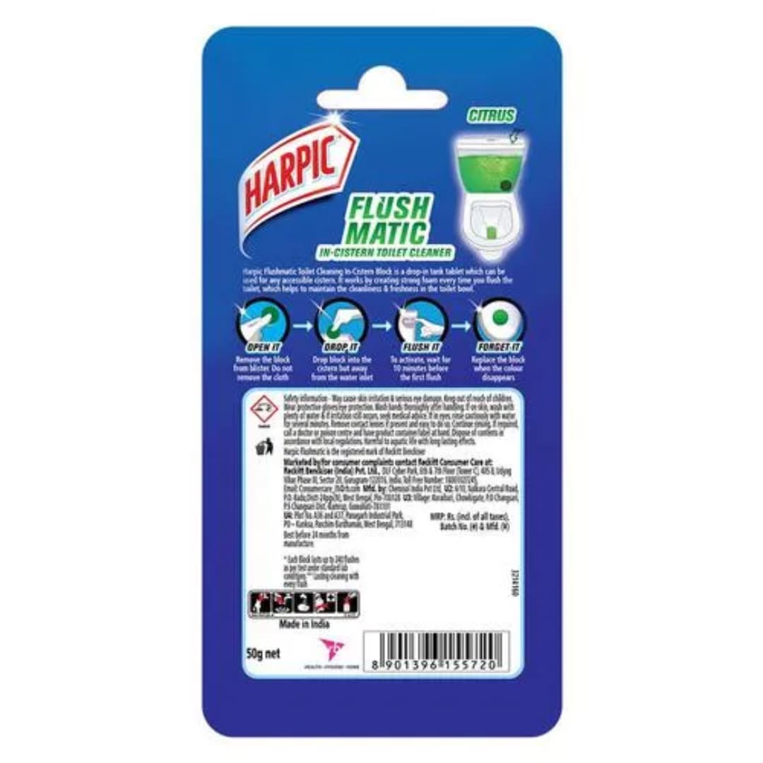 Harpic Flush Matic, Citrus, 50g