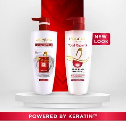 L'Oreal Paris Shampoo, For Damaged and Weak Hair, Total Repair 5, 650 ml