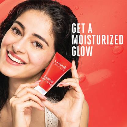 Lakmé Blush & Glow Strawberry Crème Facewash , Gentle Cleanser Face Wash 100g